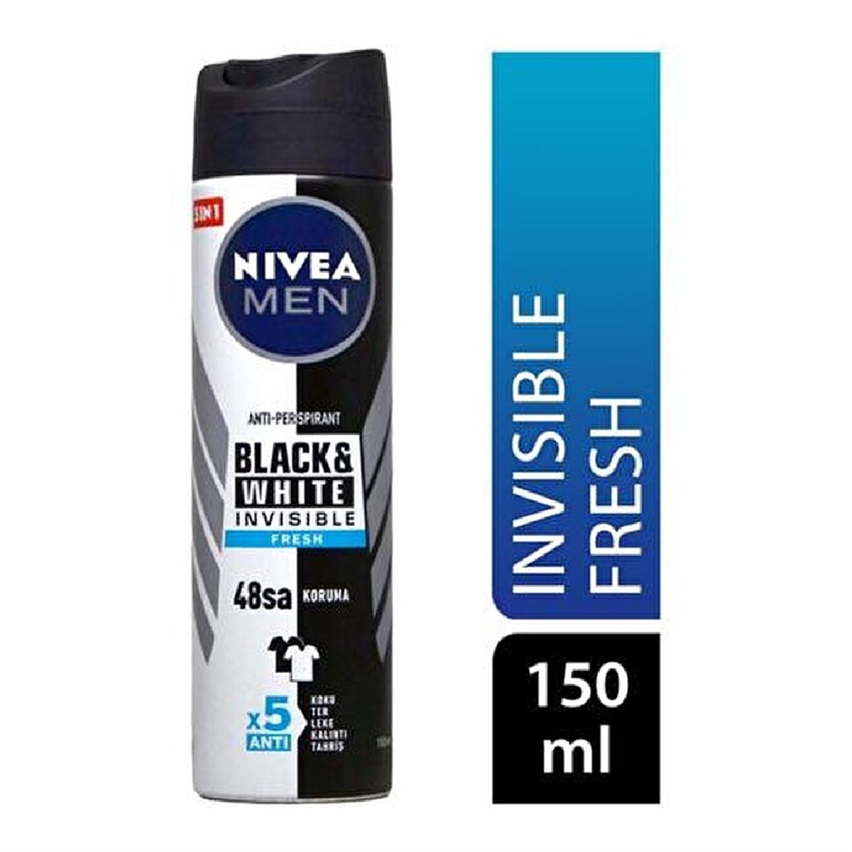 Nivea Men Deodorant Invisible Black&White Fresh Sprey 150 ml - Platin