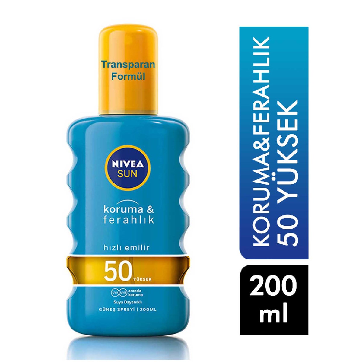 Nivea Sun Koruma&Ferahlık Suya Dayanıklı Güneş Spreyil Spf 50+200ml