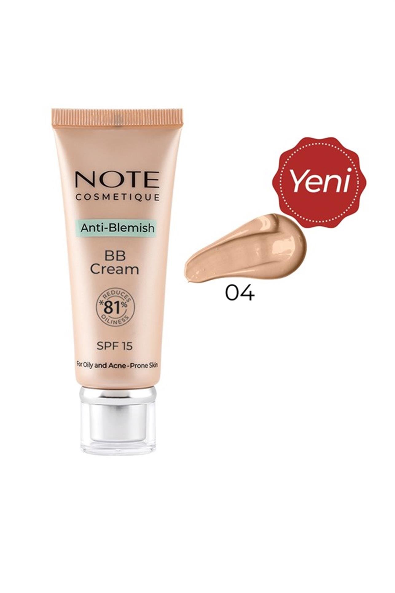 Note Anti - Blemish BB Cream - Akneye Yatkın Ciltler 04 Medium Beige