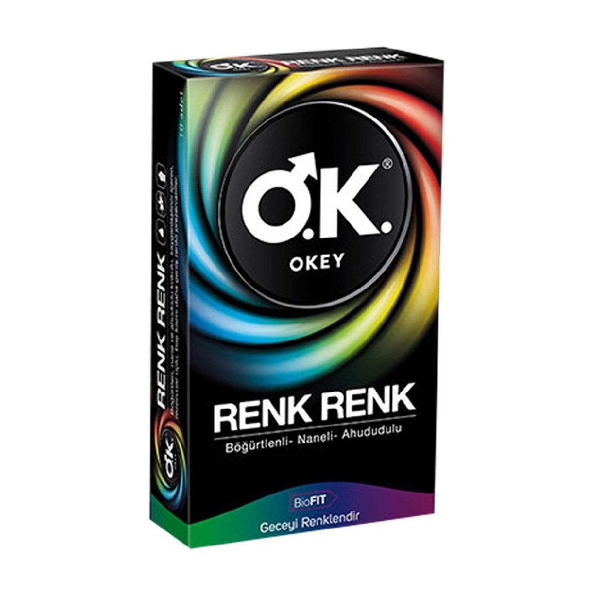 Okey Renk Renk Prezervatif 10'lu - Platin