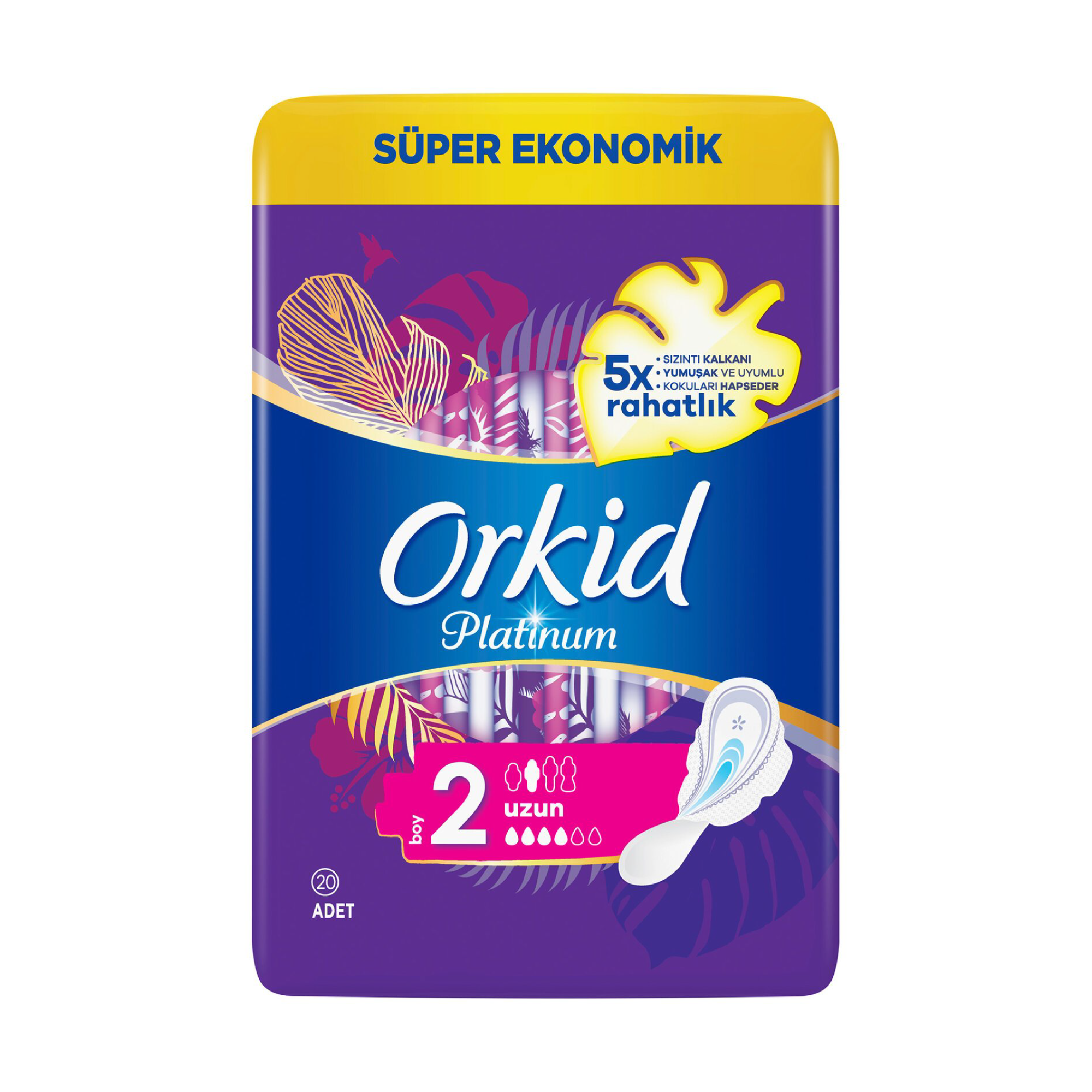 Orkid Platinum Hijyenik Ped Ultra Uzun 20'li