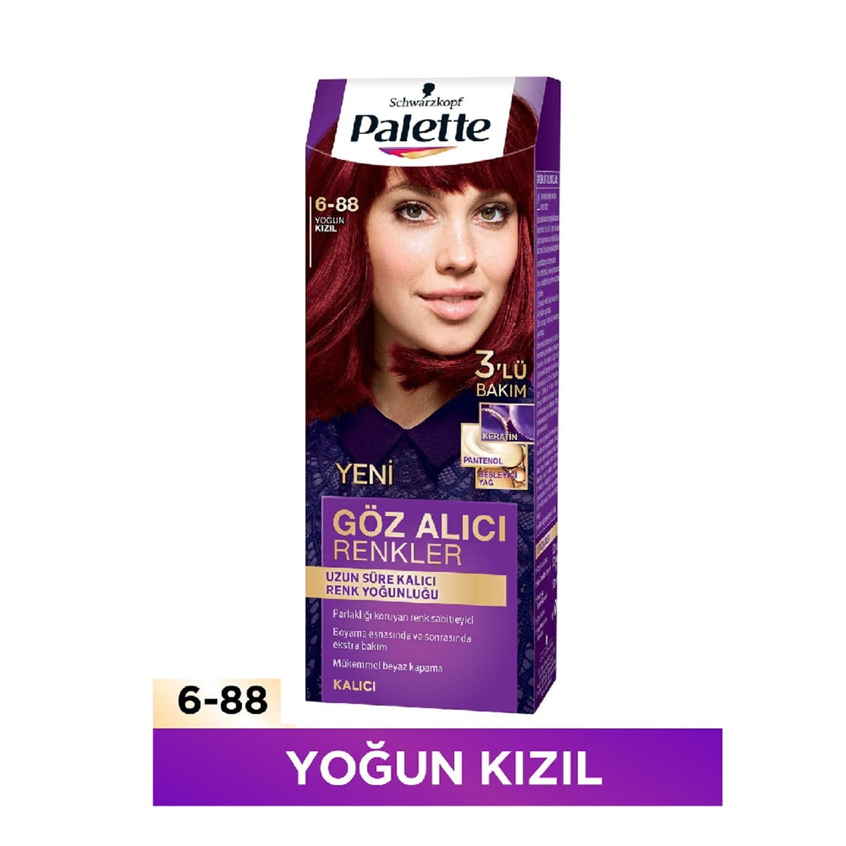 Palette Yoğun Göz Alıcı Renkler Set Boya Yoğun Kızıl 6-88 
