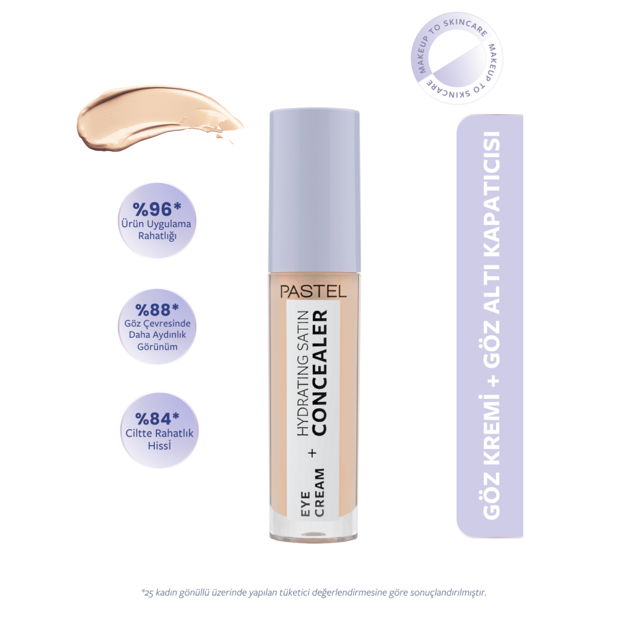 Pastel Eye Cream + Hydrating Satin Concealer - Göz kremi + Göz Altı Kapatıcısı 61 Vanilla