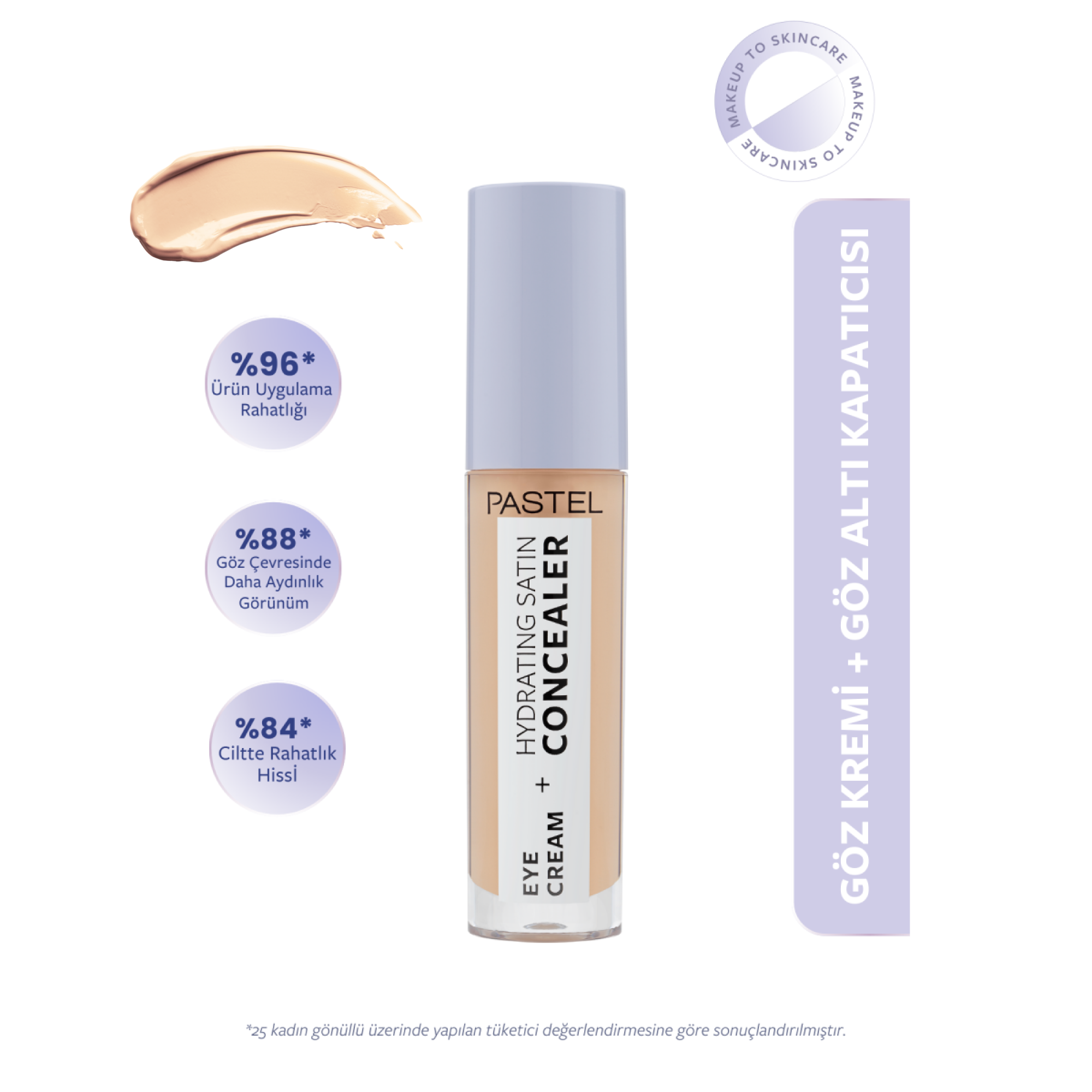 Pastel Eye Cream + Hydrating Satin Concealer - Göz kremi + Göz Altı Kapatıcısı 63 Milkshake