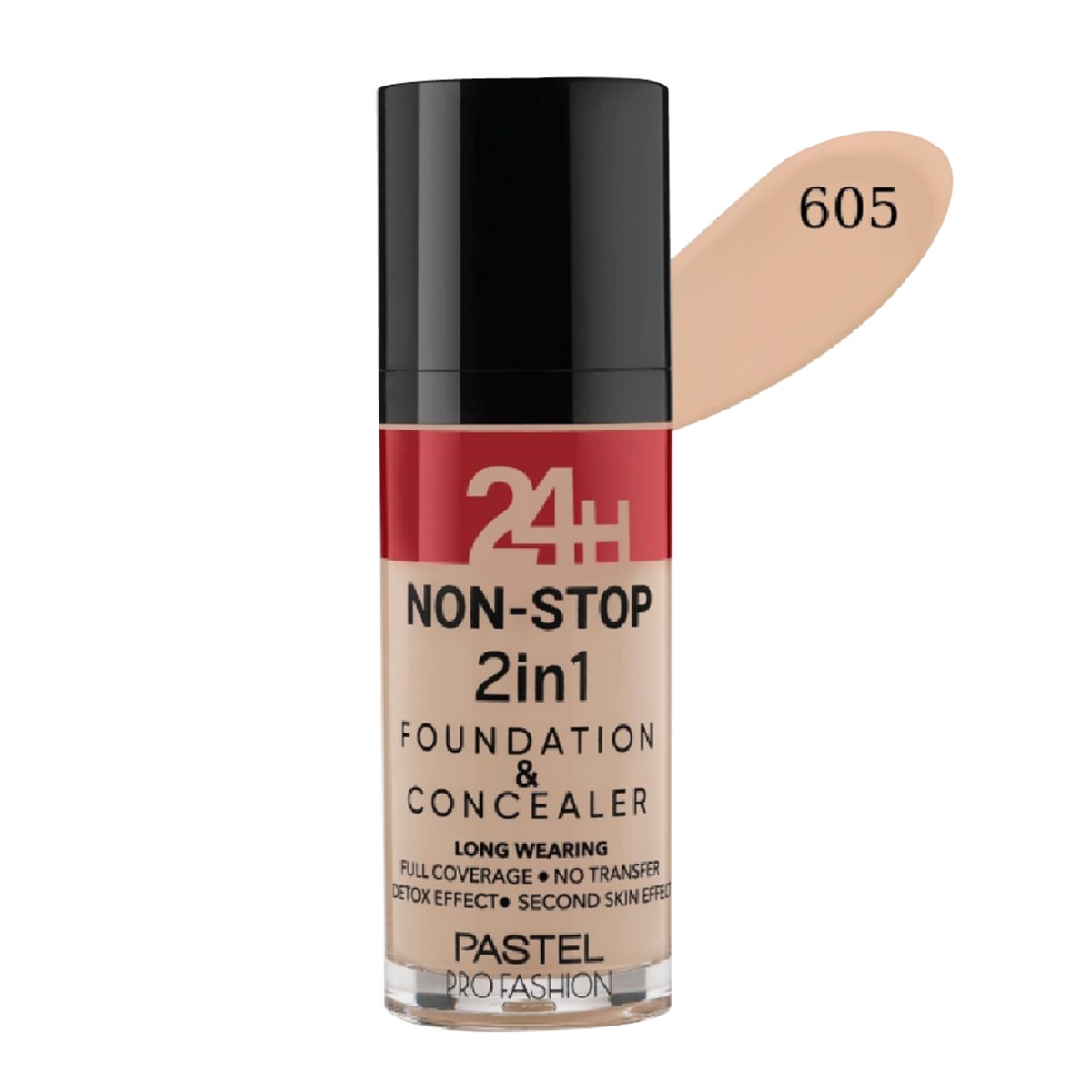 Pastel Profashion 24H Non-Stop 2in1 Fondöten & Kapatıcı Sand No:605