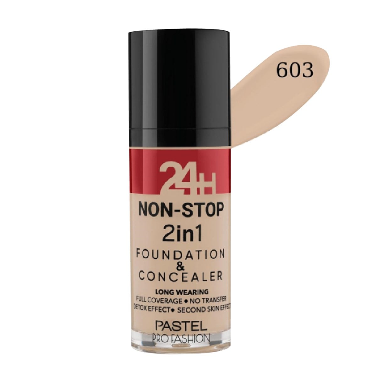 Pastel Profashion 24H Non-Stop 2in1 Fondöten & Kapatıcı Ivory No:603