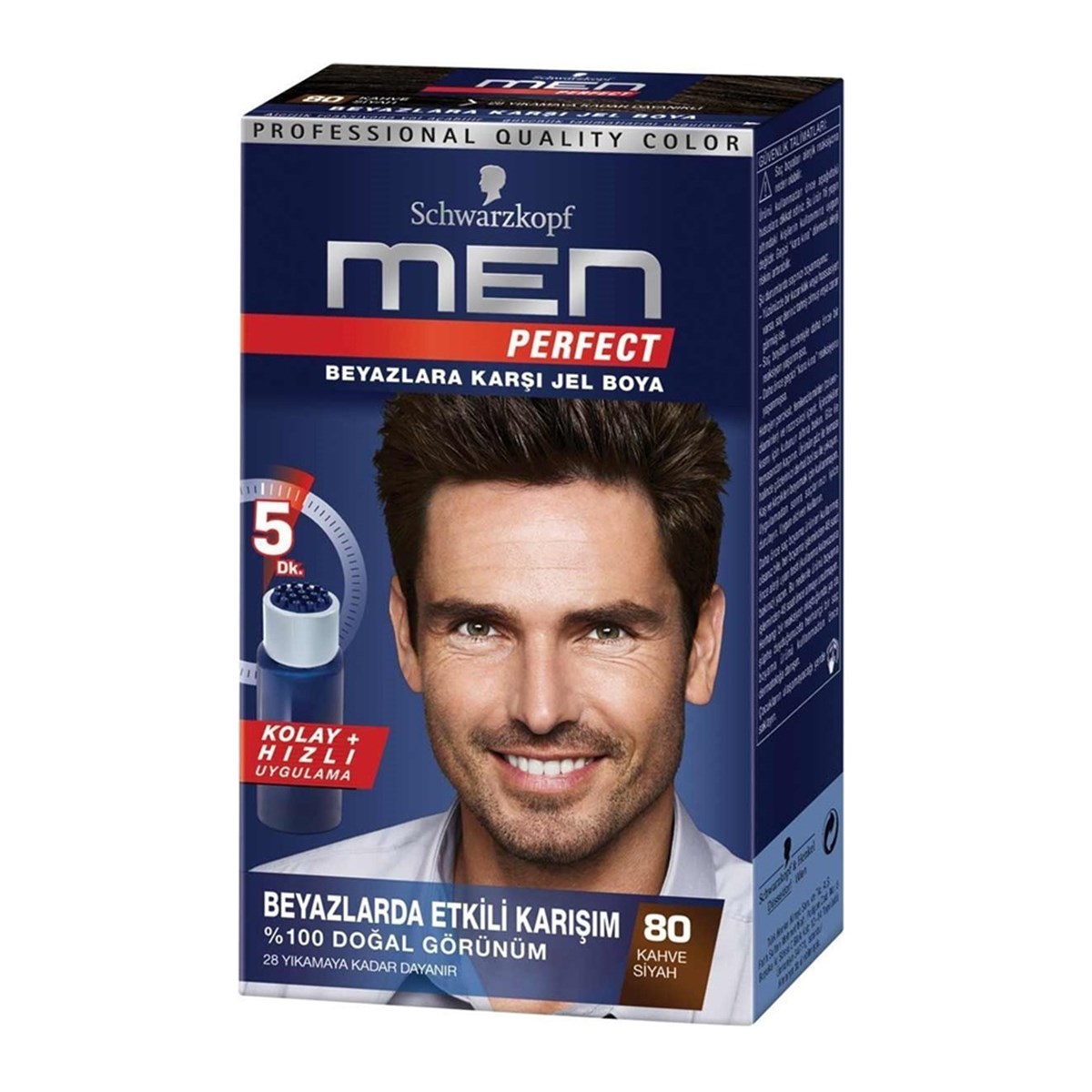 Schwarzkopf Men Perfect Beyazlara Karşı Jel Boya 80 Kahve Siyah