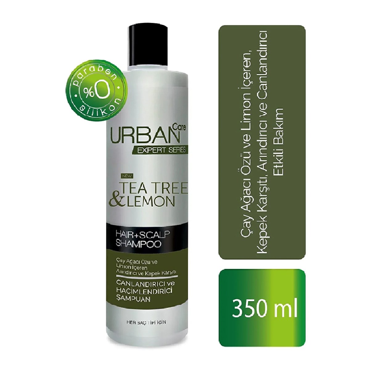 Urban Care Çay Ağacı Özü & Lİmon Kepek Karşıtı Şampuan 350 ml - Platin