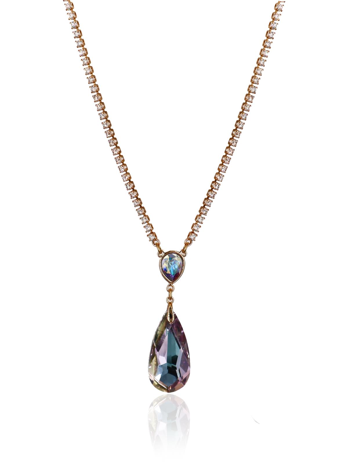 Tuya Swarovski Taşlı Lüks Kolye