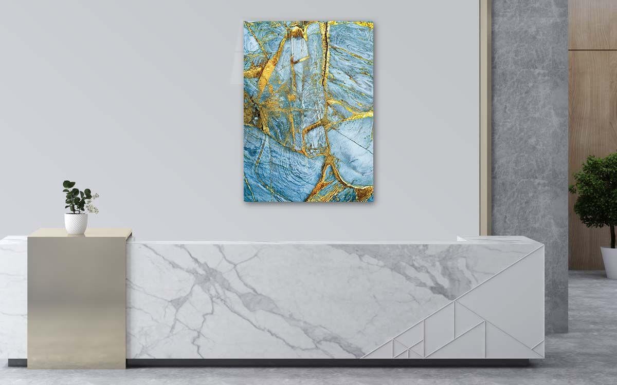 Dikey Sanat Temalı Cam Tablo 314