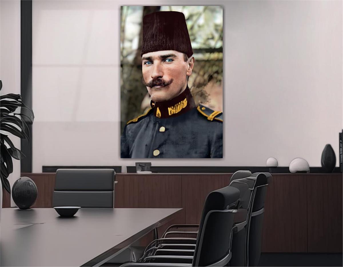 MUSTAFA KEMAL ATATÜRK GÖRSELLİ CAM TABLO