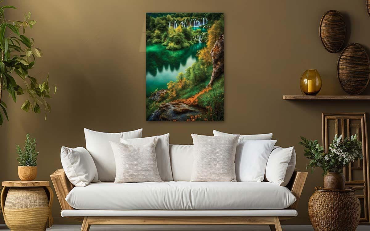 Dikey Sanat Temalı Cam Tablo 310