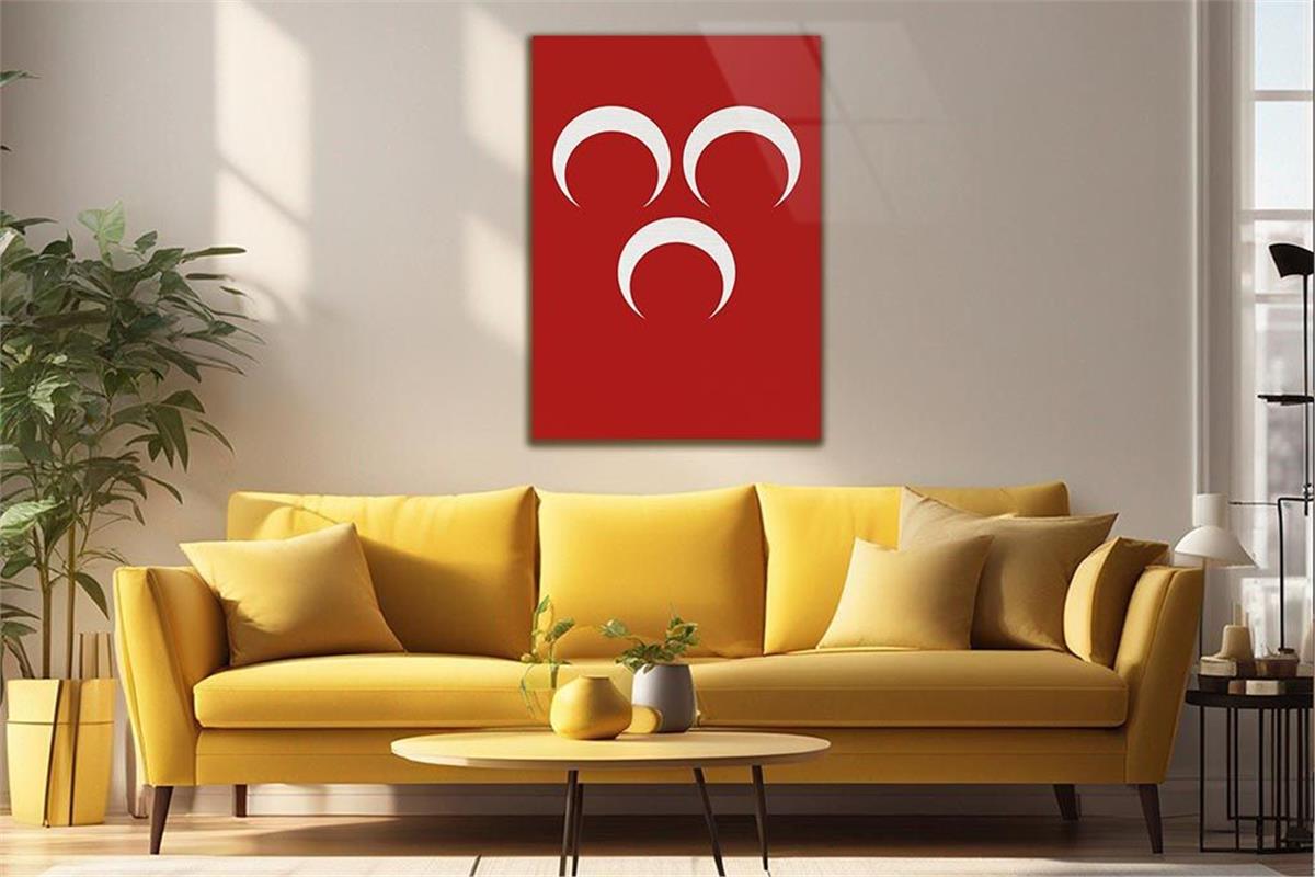 Three Crescent Glass Wall Art