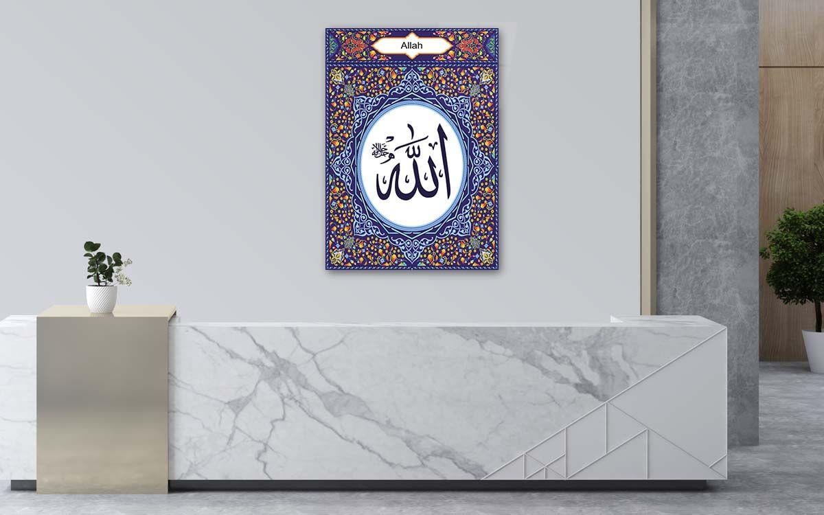 ALLAH YAZILI CAM TABLO