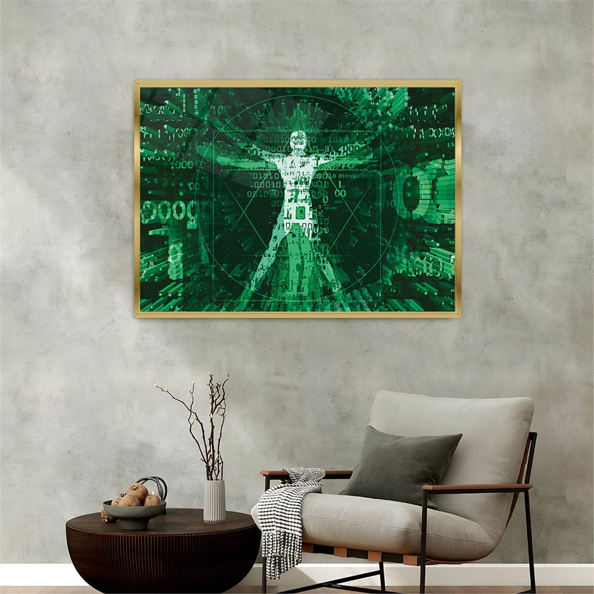 Alüminyum Çerçeveli Sanat Temalı Cam Tablo 075