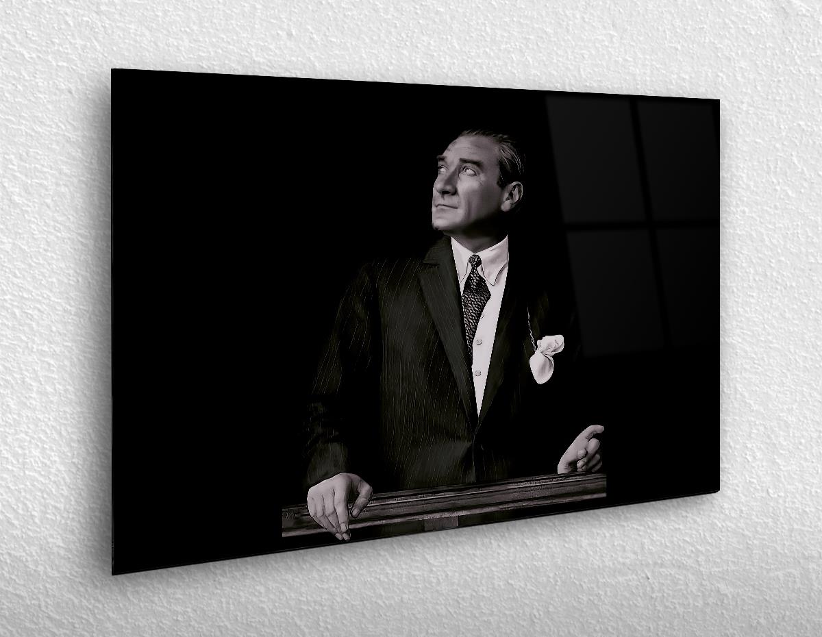 MUSTAFA KEMAL ATATÜRK GÖRSELLİ CAM TABLO