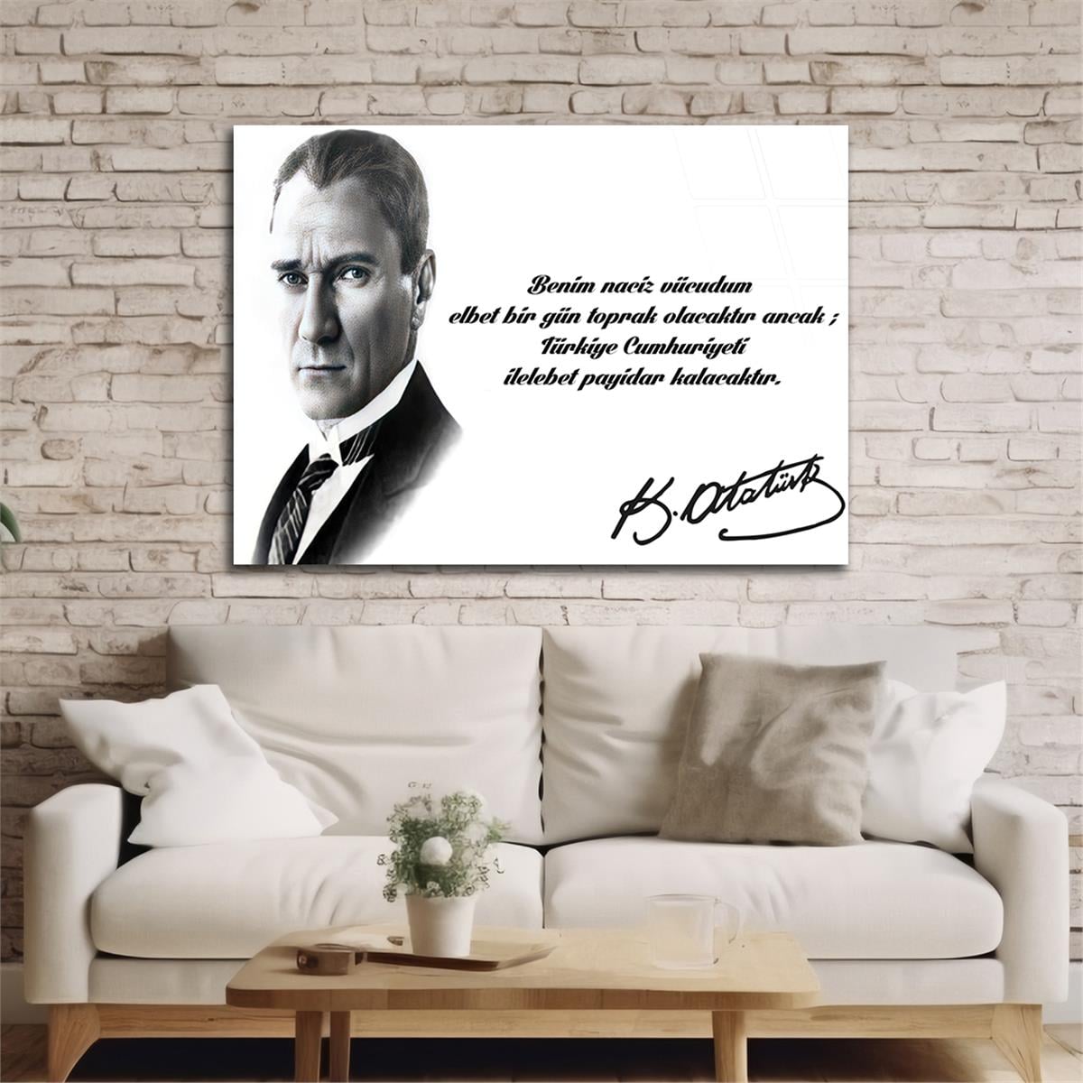MUSTAFA KEMAL ATATÜRK GÖRSELLİ CAM TABLO
