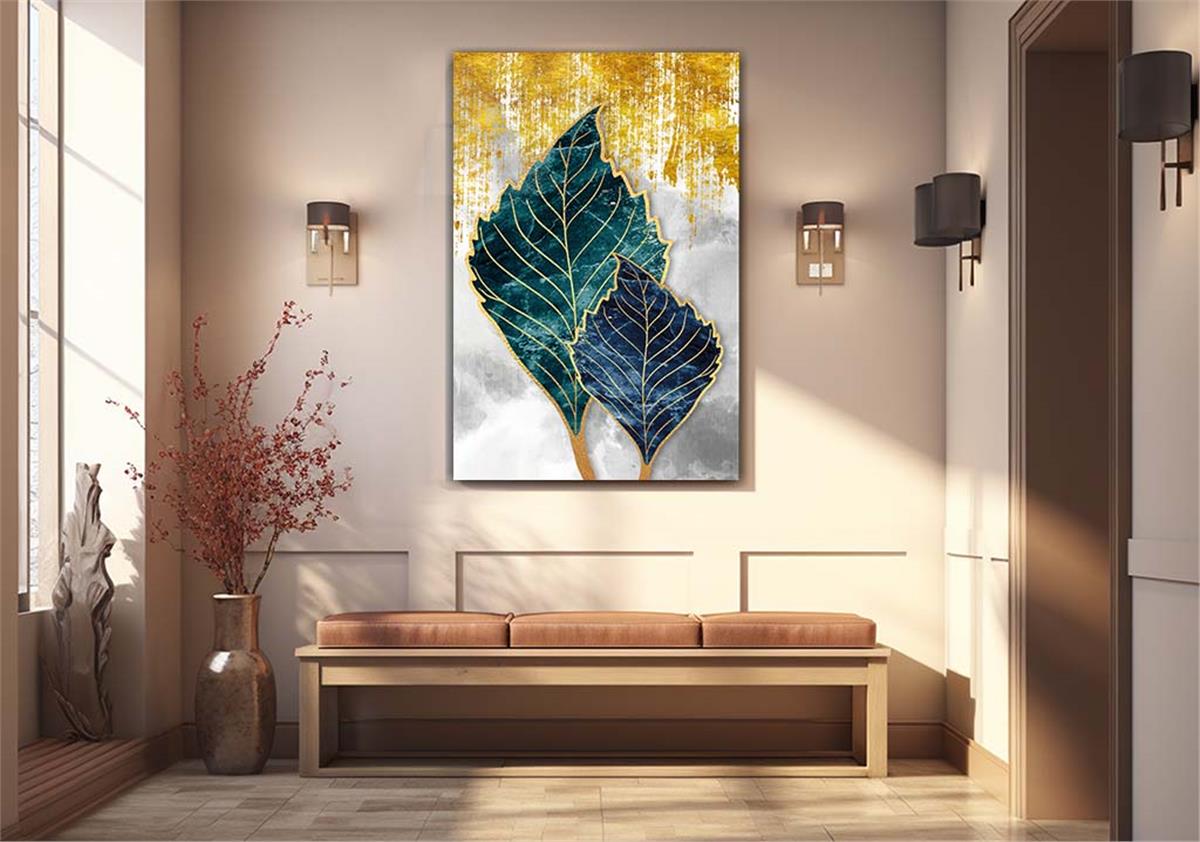 Dikey Sanat Temalı Cam Tablo 333