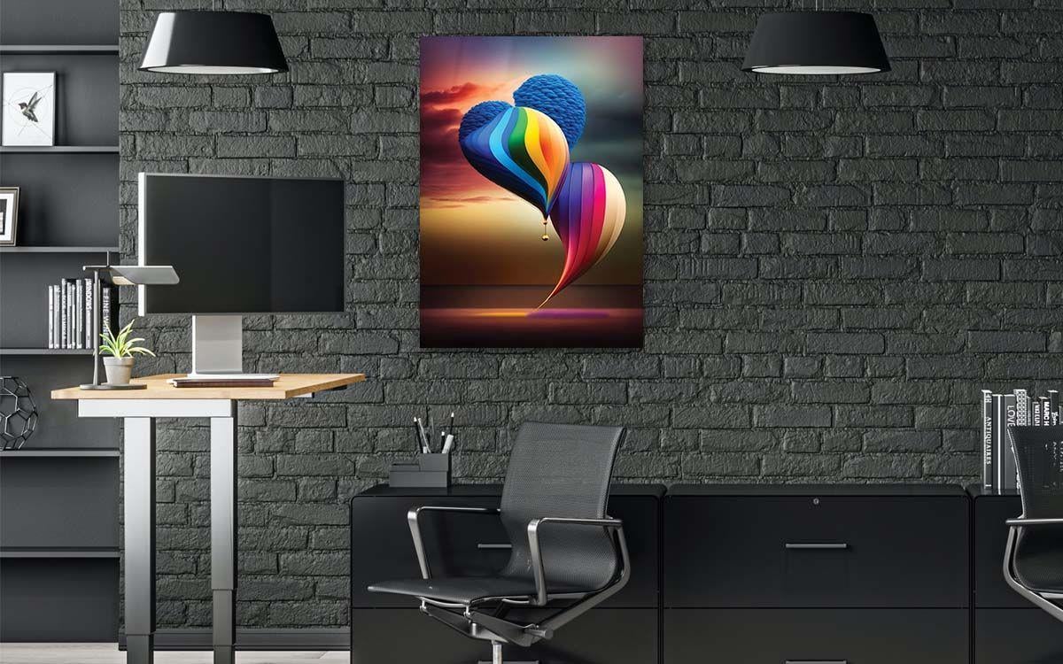 Dikey Sanat Temalı Cam Tablo 290