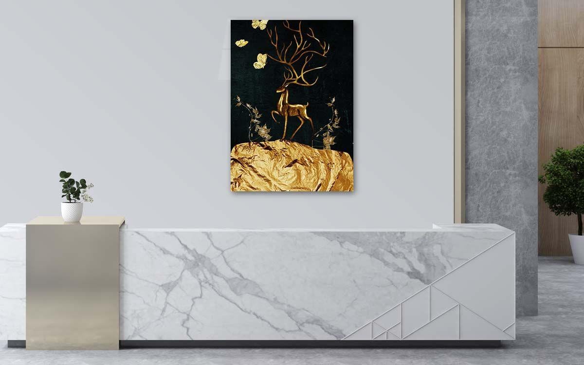 Dikey Sanat Temalı Cam Tablo 288