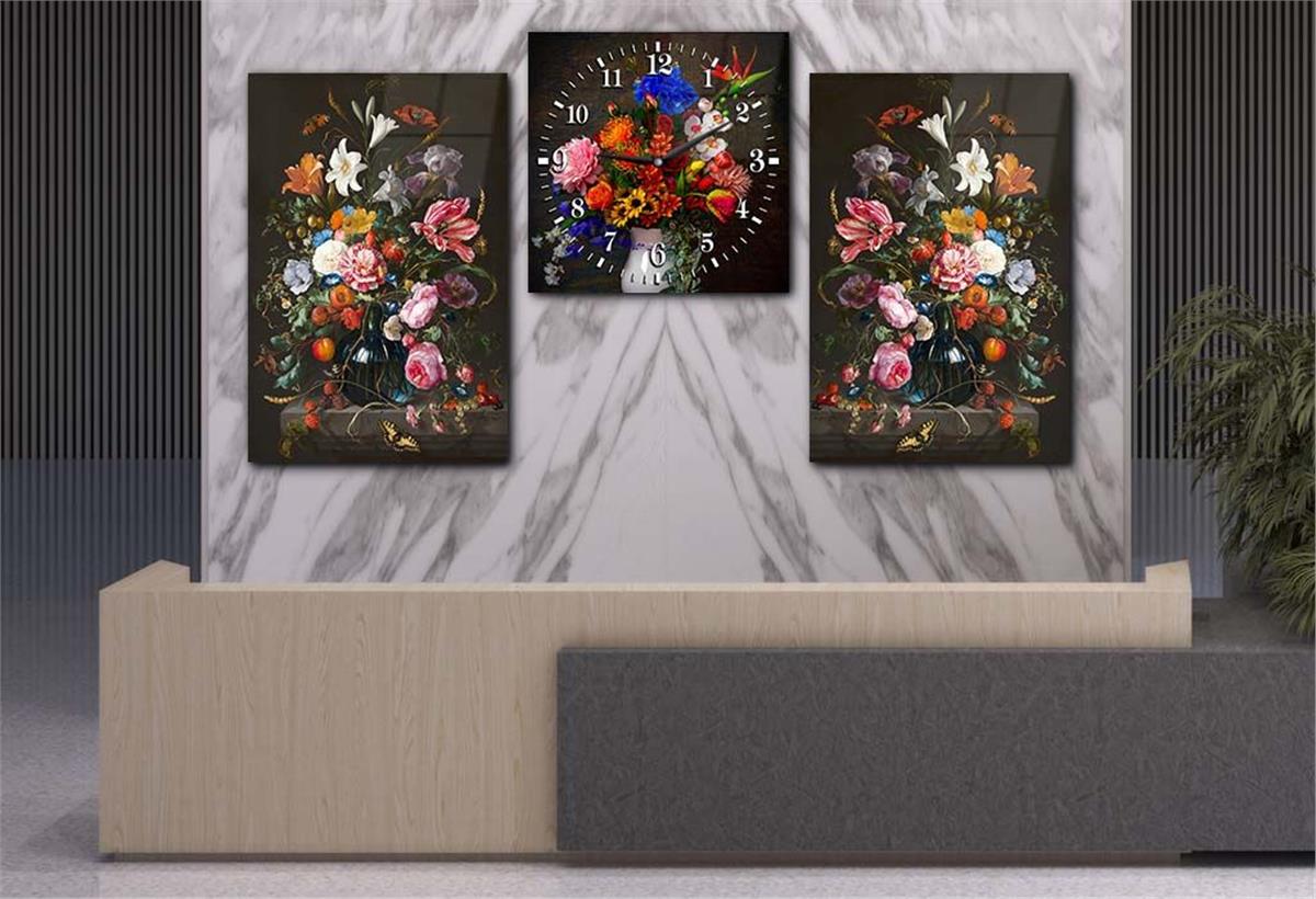 Ensemble de Tableaux et d’orloge 2 pièces sur le thème de l’art