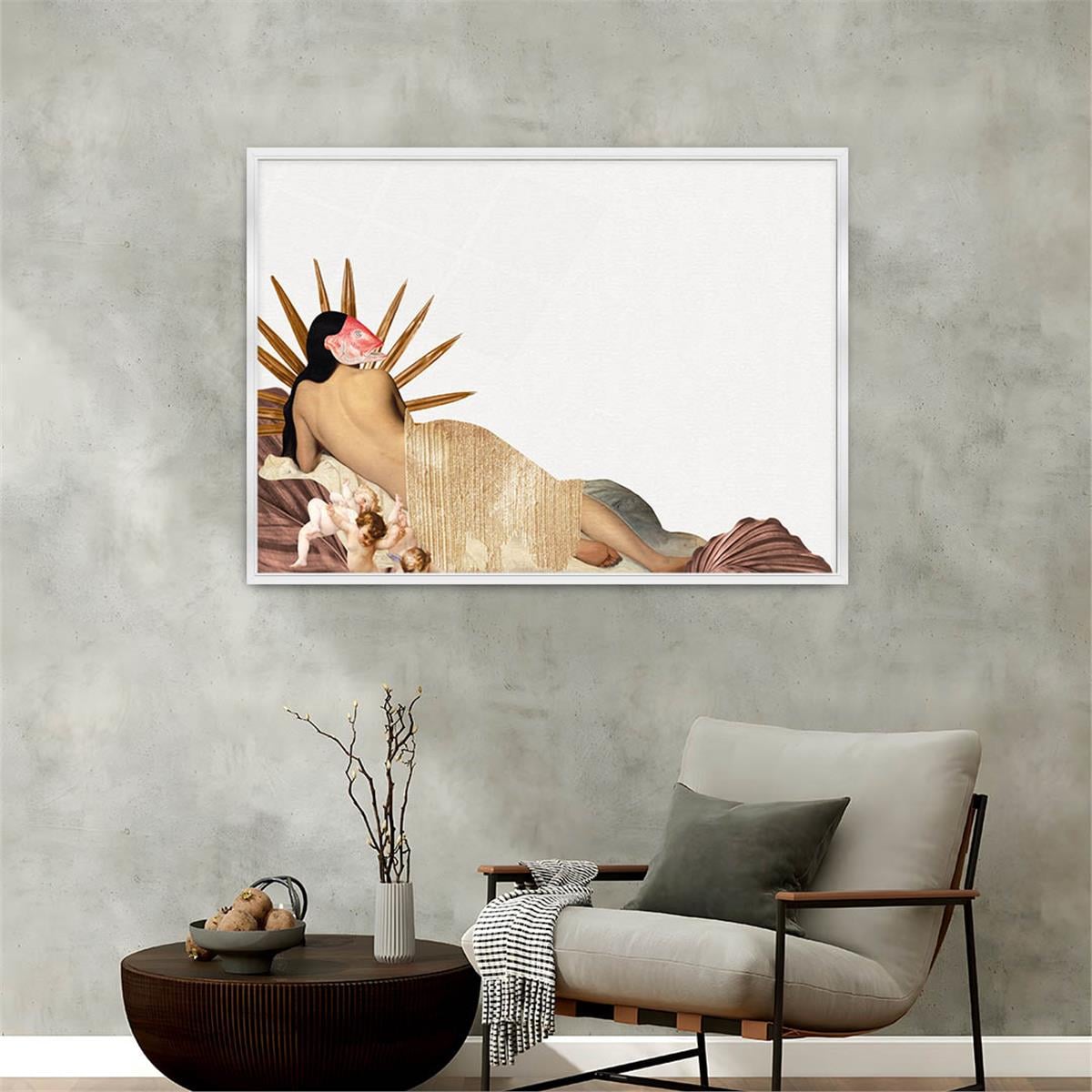 Aluminum-Framed Art-Themed Tempered Glass Wall Art 043