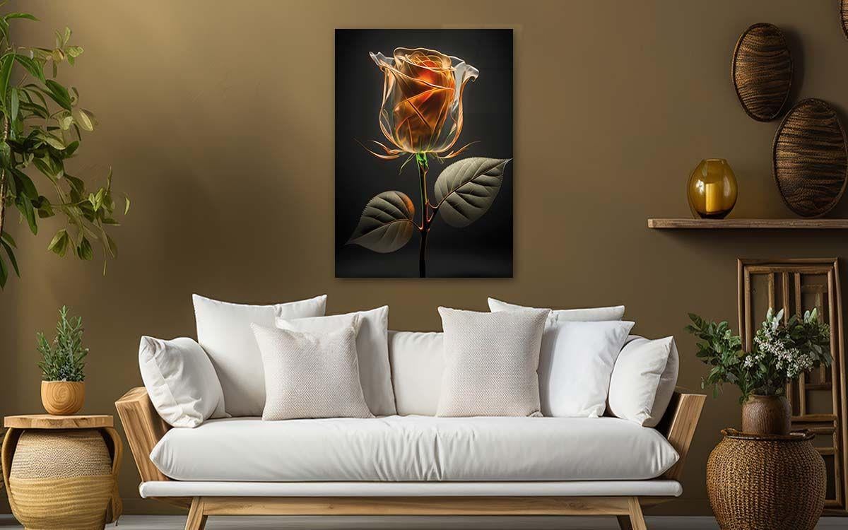 Dikey Doğa Temalı Cam Tablo125