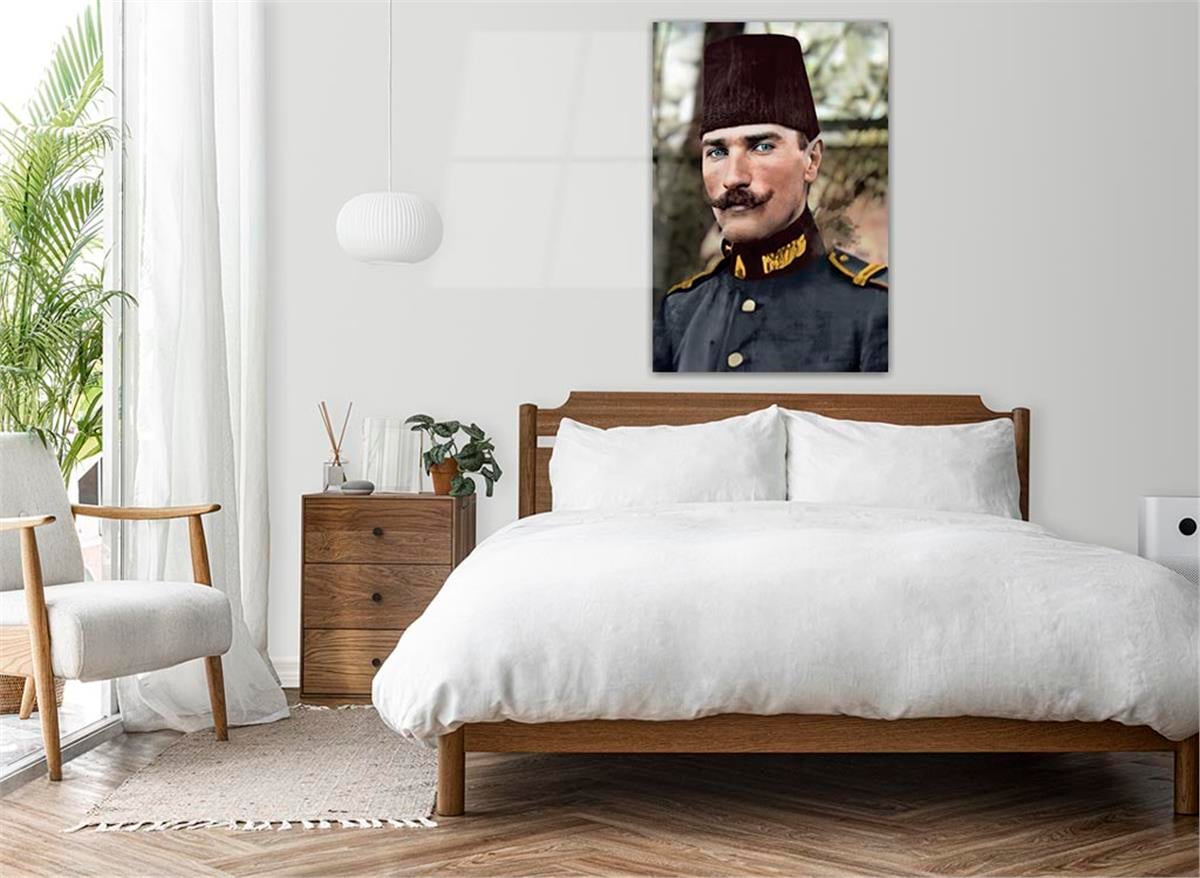 MUSTAFA KEMAL ATATÜRK GÖRSELLİ CAM TABLO