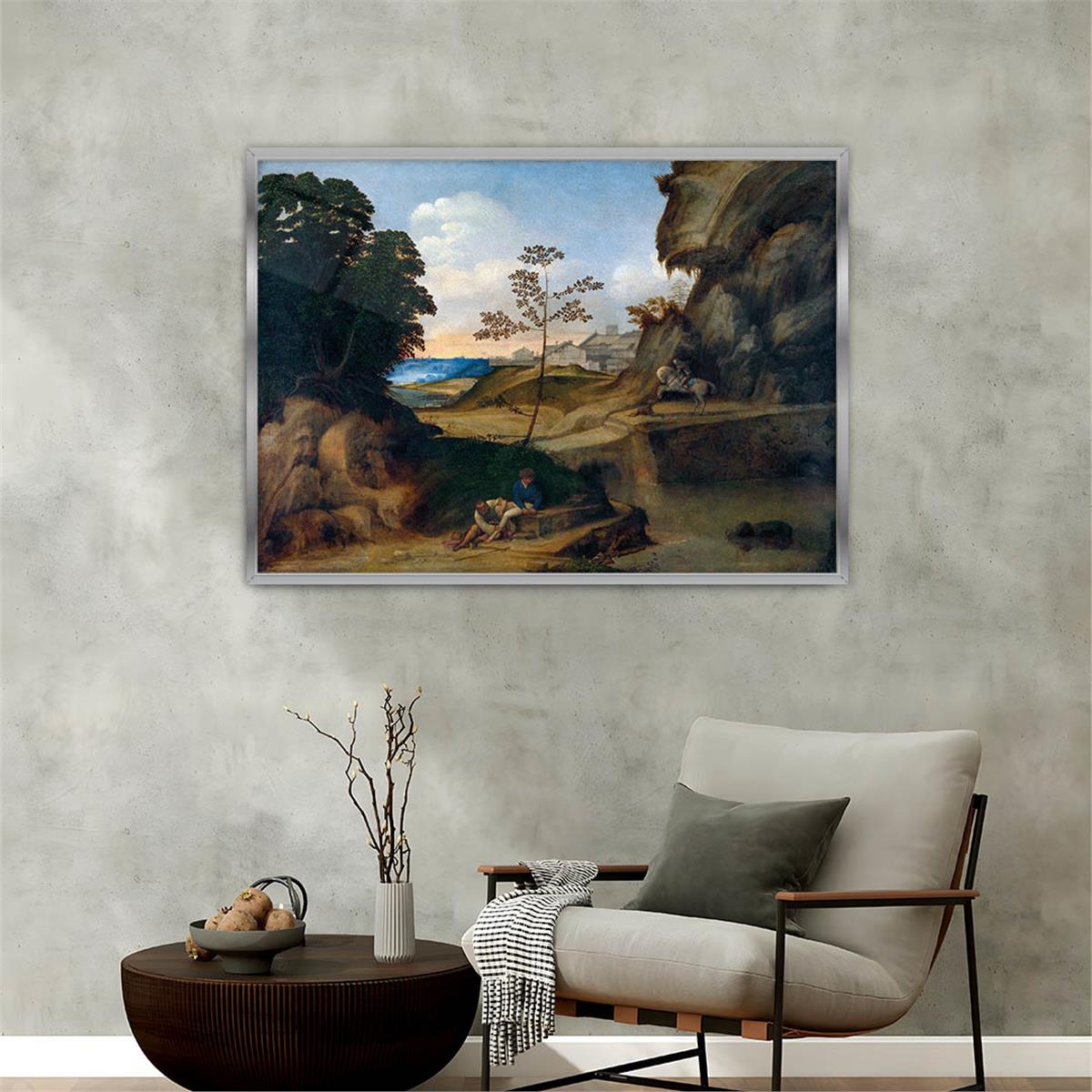 Aluminum-Framed Art-Themed Tempered Glass Wall Art 115