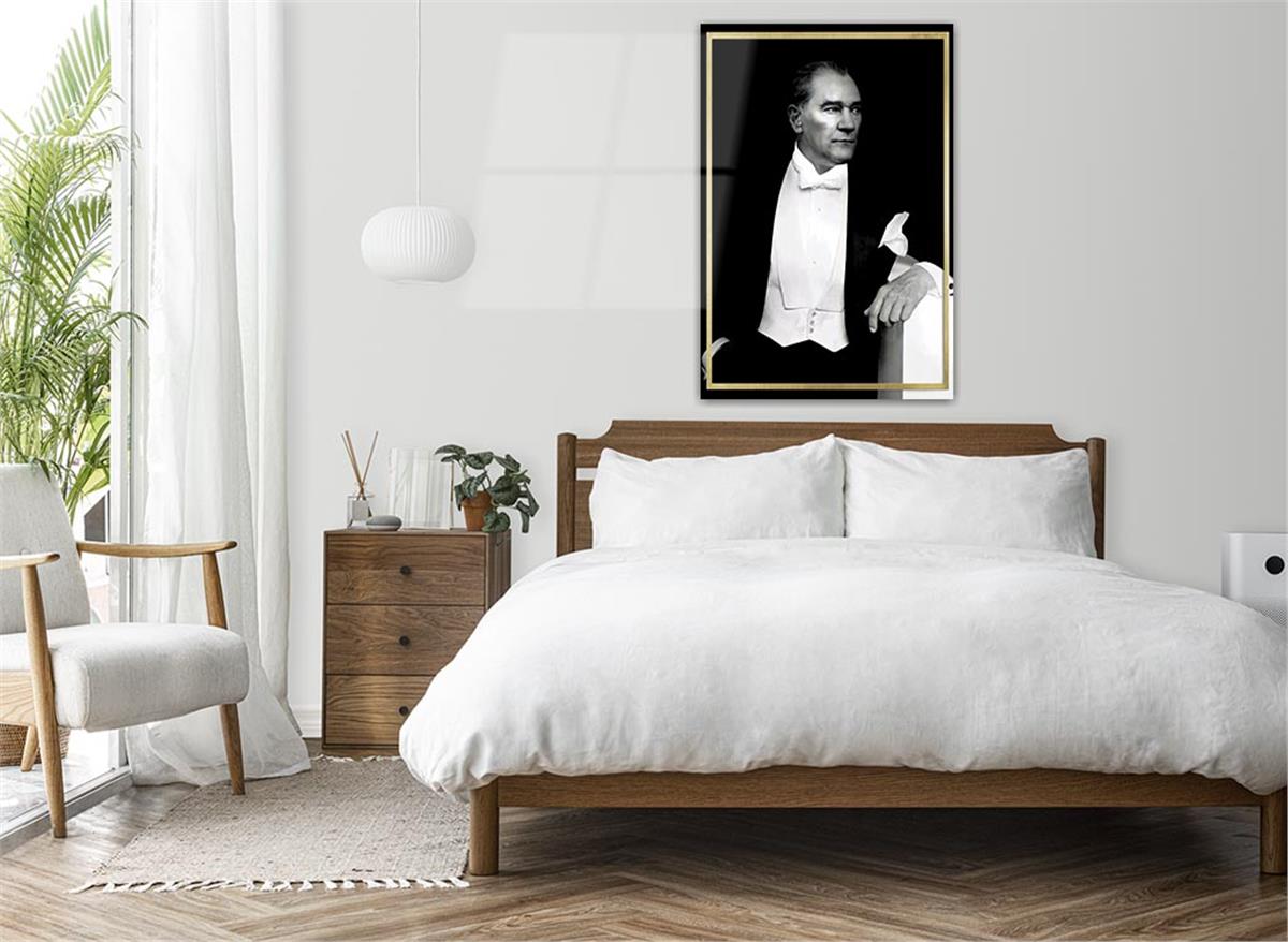 MUSTAFA KEMAL ATATÜRK GÖRSELLİ CAM TABLO