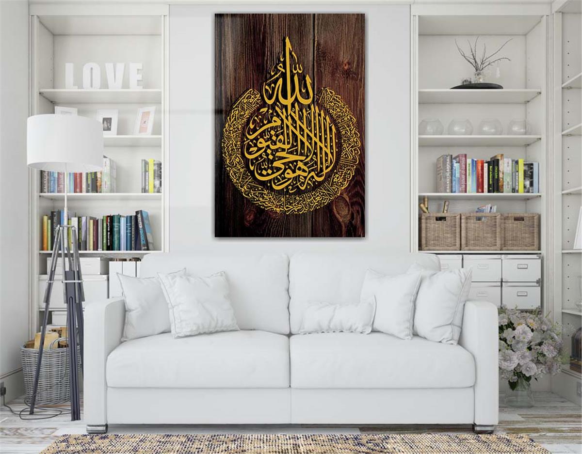 Religiöses Thema auf bedrucktem Glas