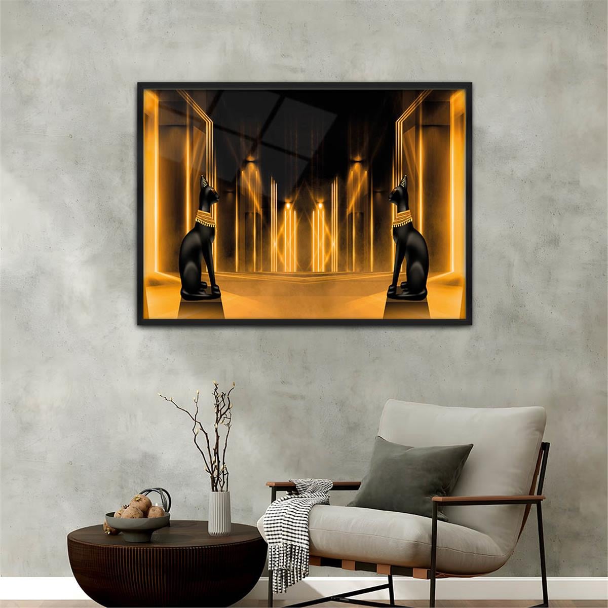 Aluminum-Framed Art-Themed Tempered Glass Wall Art 139