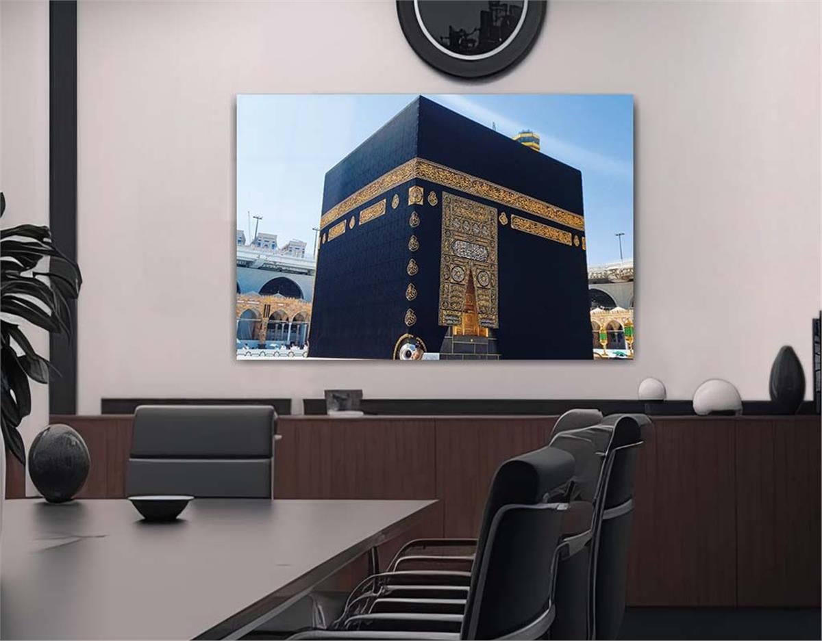 Ka’bah  on Glass Print Caaba Glass Wall Art Kaaba Tempered Glass Wall Art