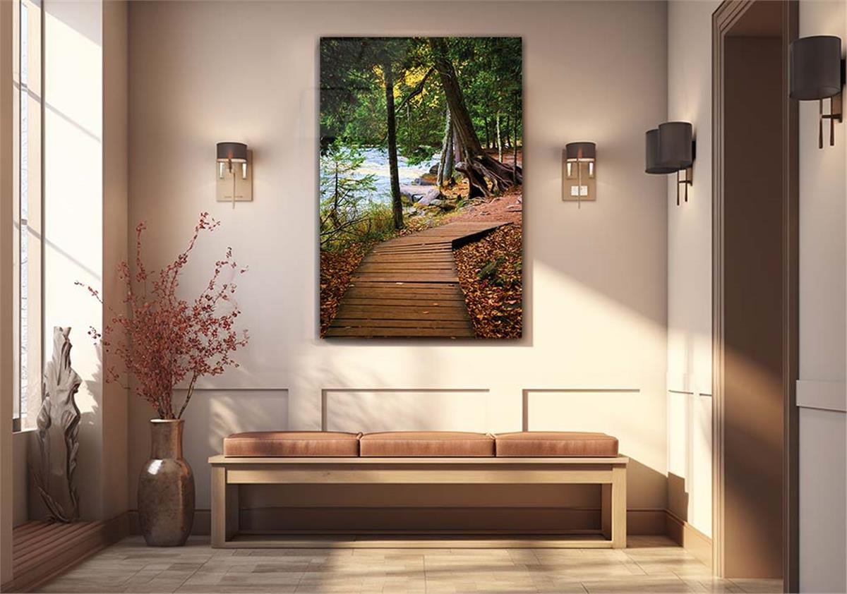 Dikey Sanat Temalı Cam Tablo 331