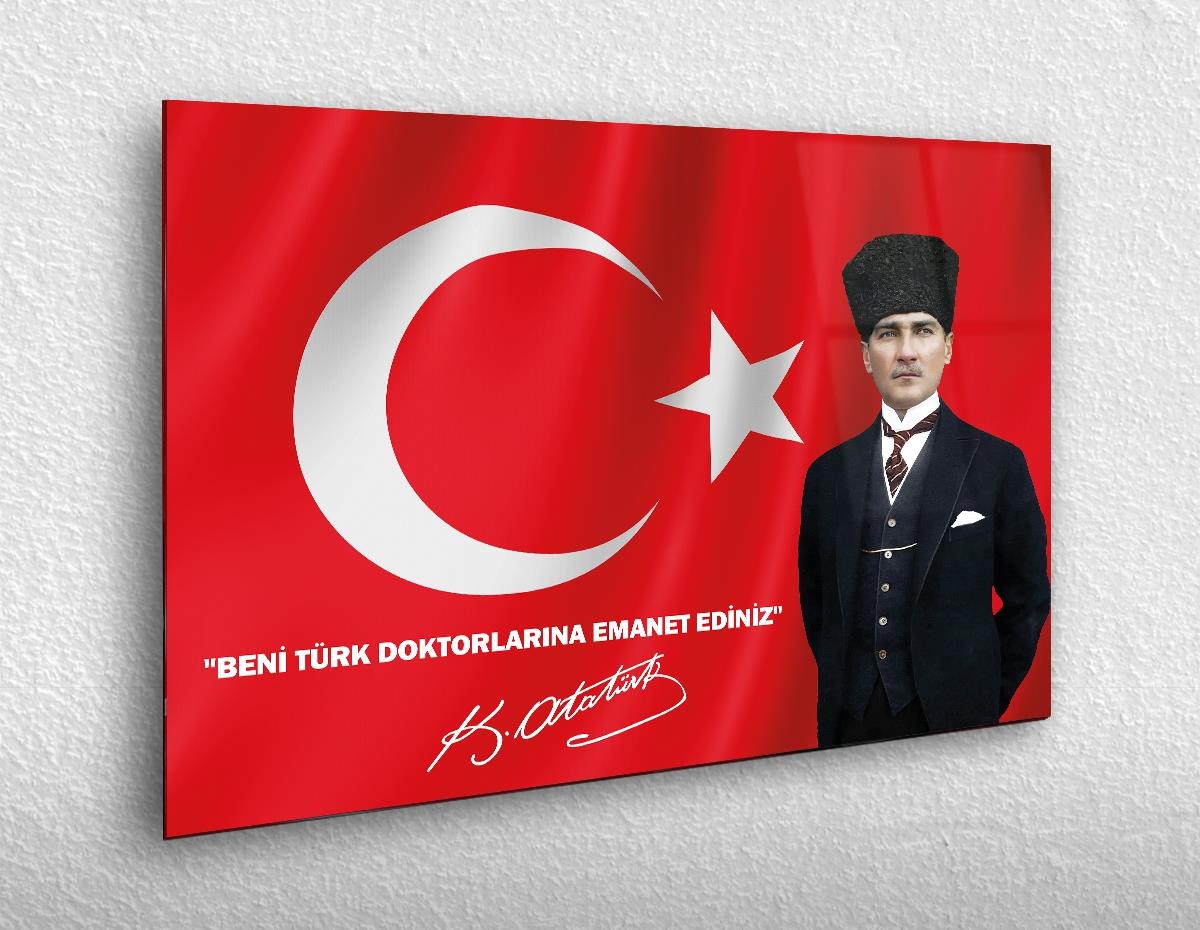 MUSTAFA KEMAL ATATÜRK CAM TABLO 