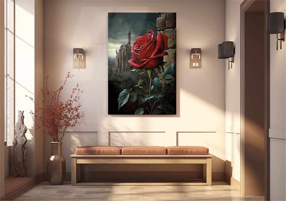 Dikey Doğa Temalı Cam Tablo129