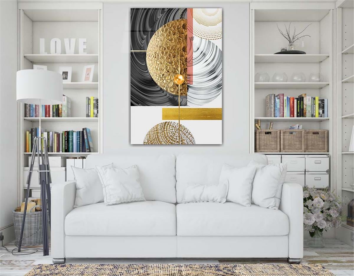 Dikey Sanat Temalı Cam Tablo 285