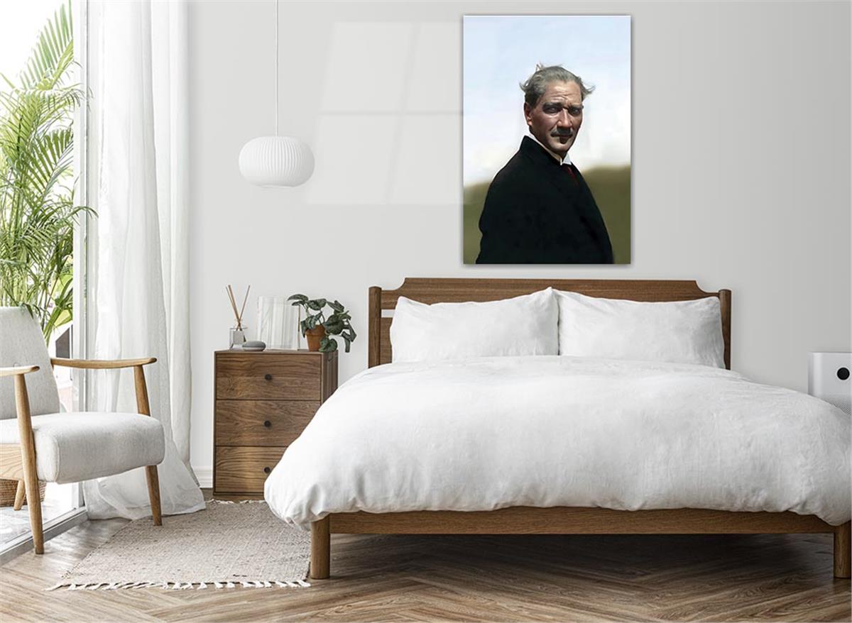 MUSTAFA KEMAL ATATÜRK GÖRSELLİ CAM TABLO