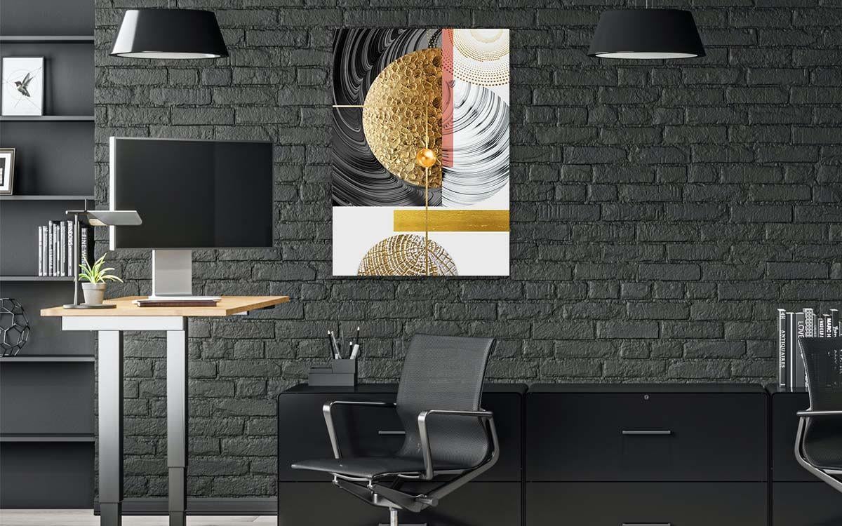 Dikey Sanat Temalı Cam Tablo 285