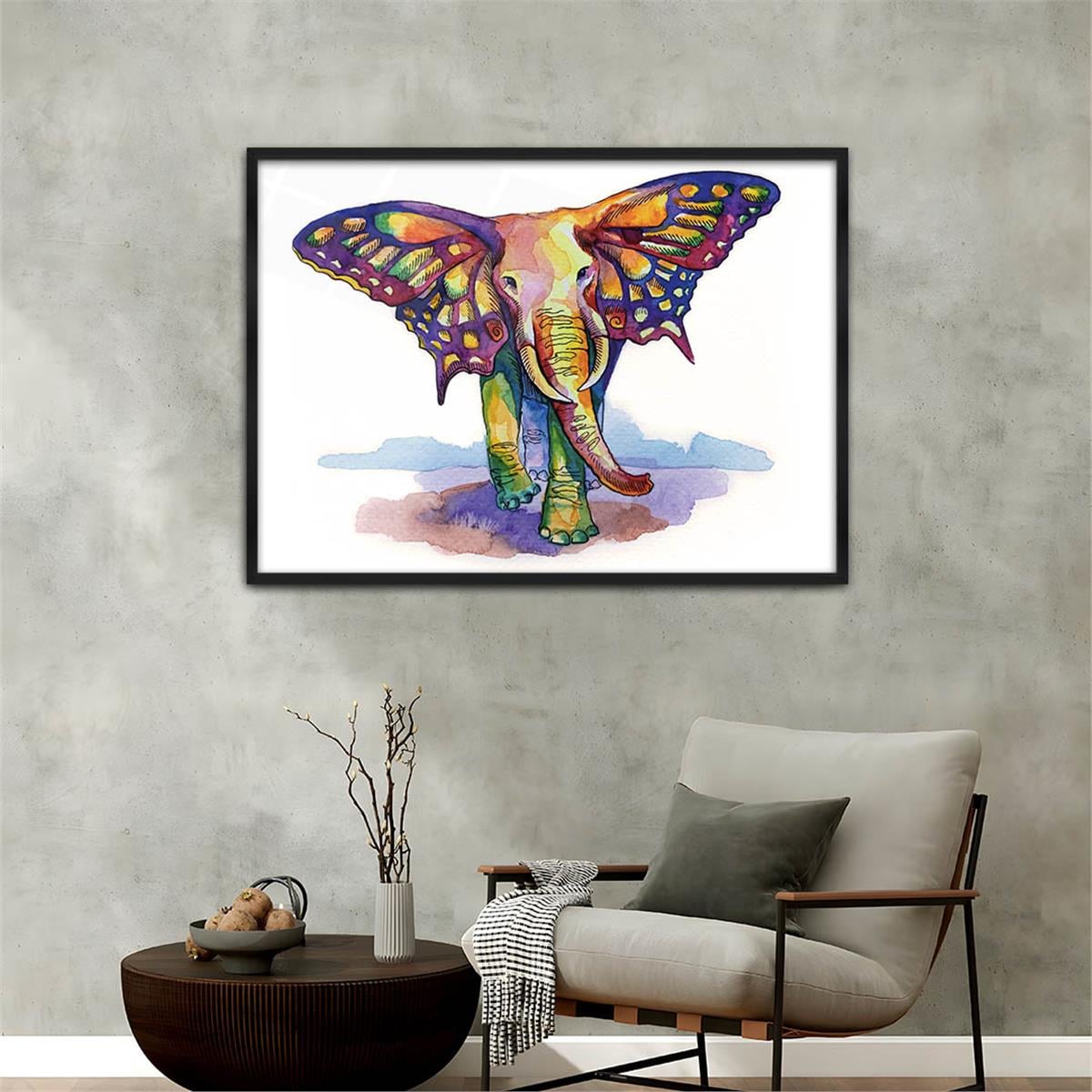 Aluminum-Framed Art-Themed Tempered Glass Wall Art 087