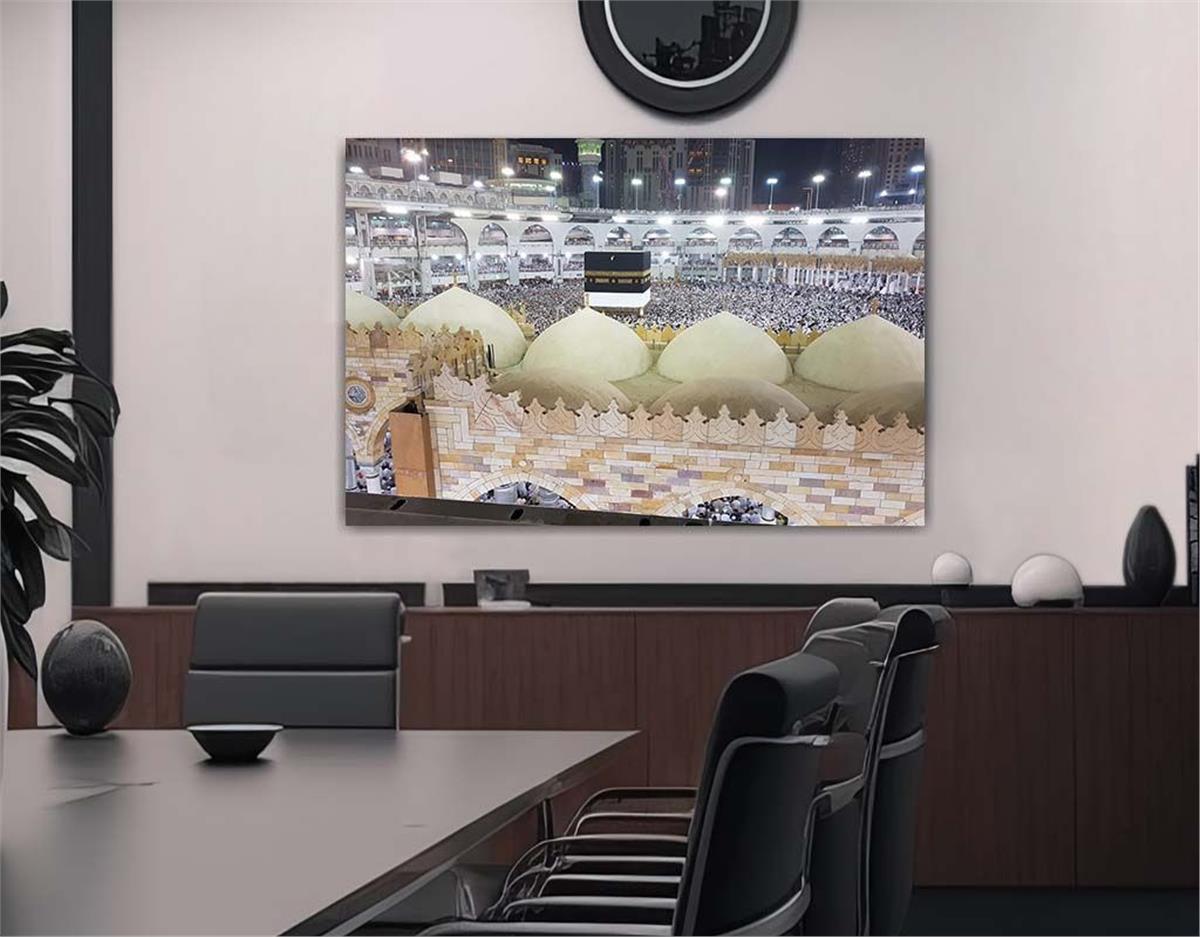 Ka’bah  on Glass Print Caaba Glass Wall Art Kaaba Tempered Glass Wall Art