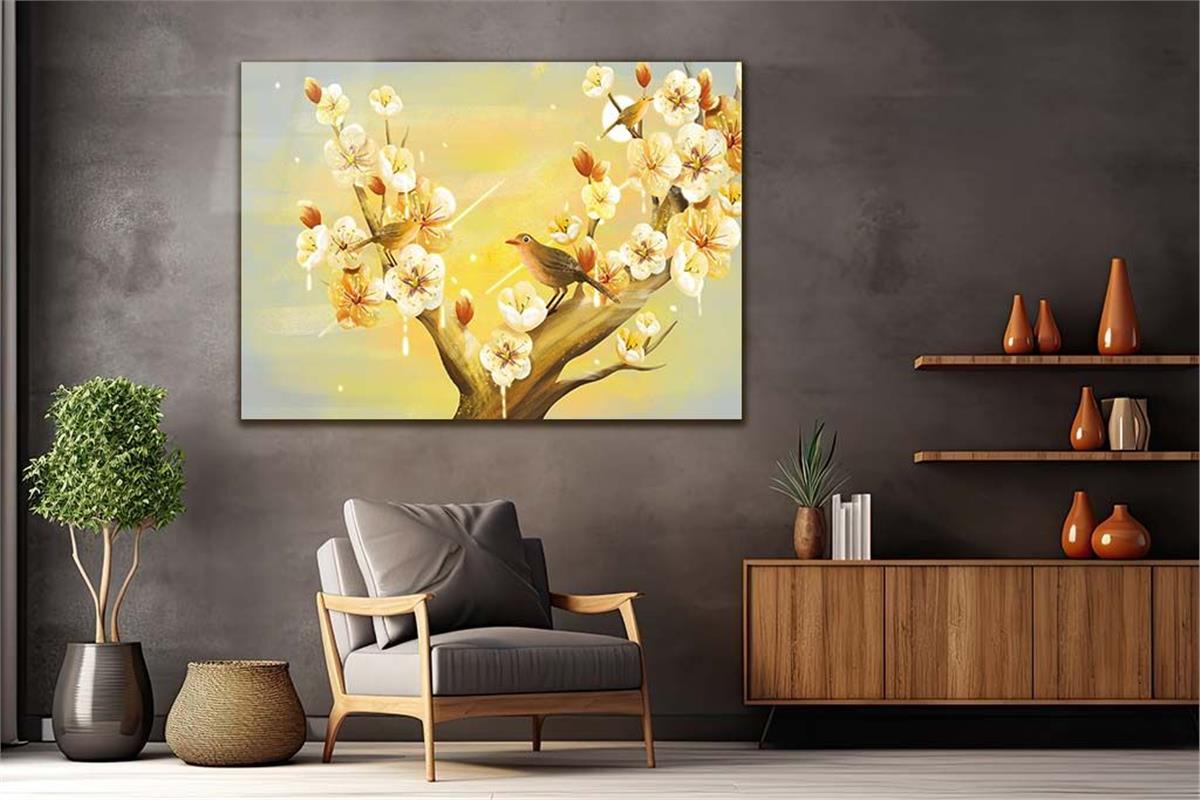 Thema Natur auf bedrucktem Glas