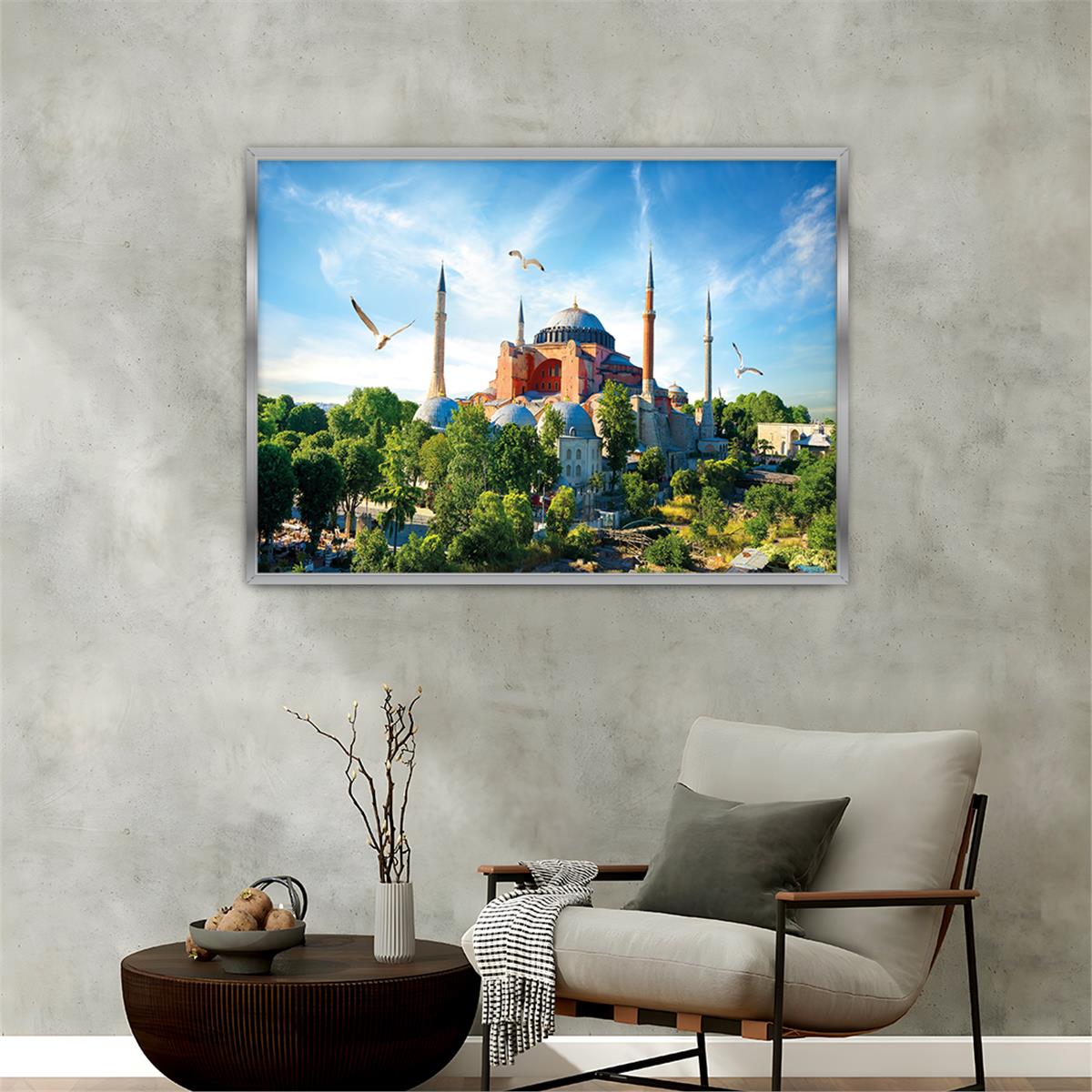 Alüminyum Çerçeveli Dini Temalı Cam Tablo 006