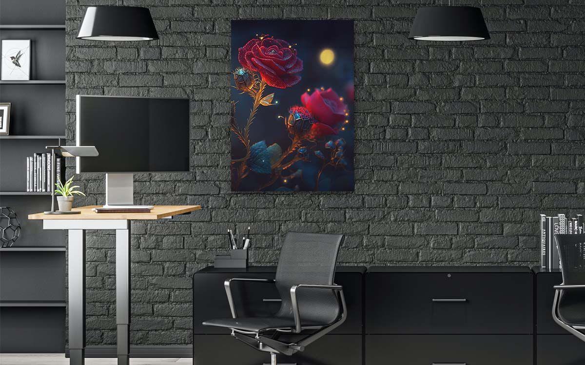 Dikey Doğa Temalı Cam Tablo127