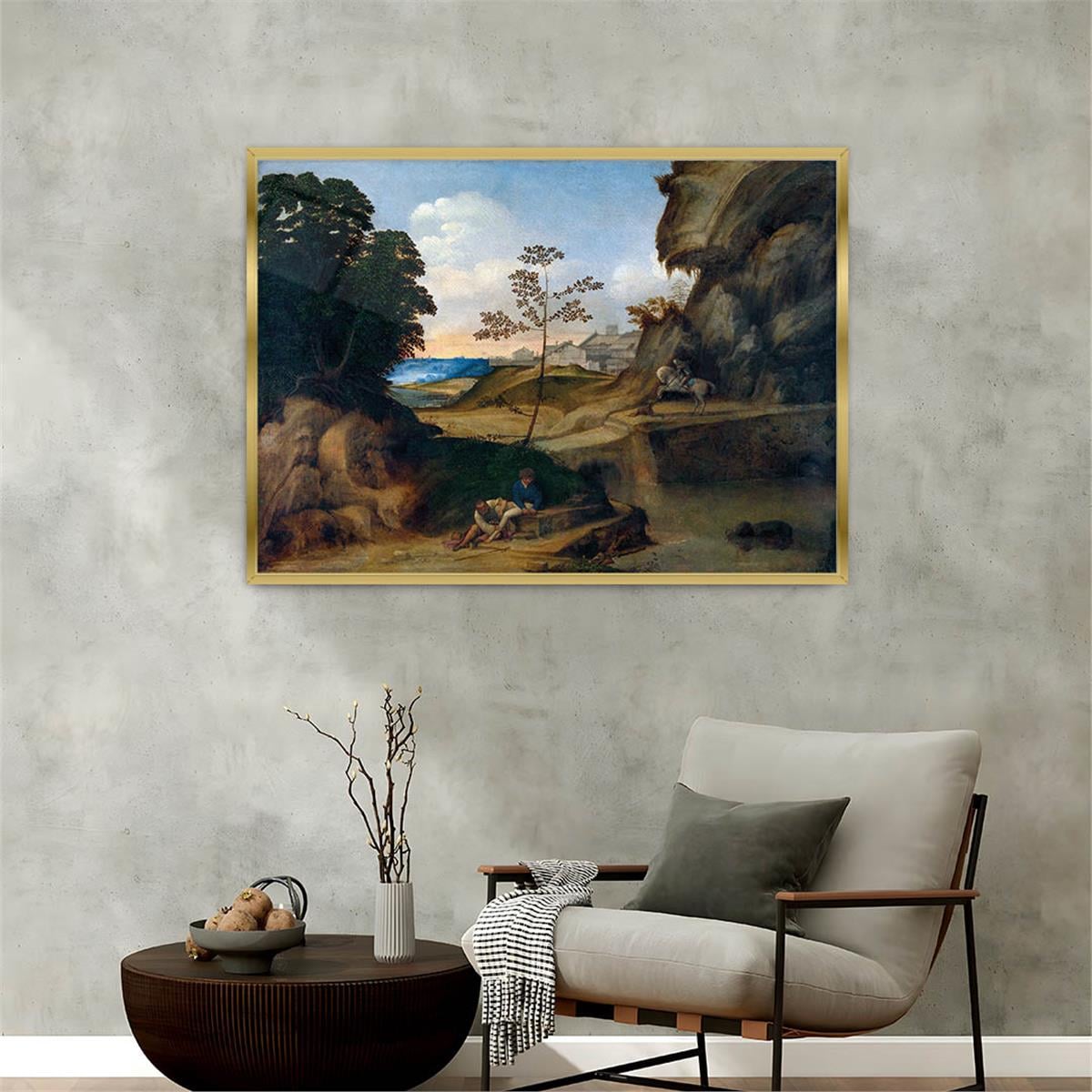 Aluminum-Framed Art-Themed Tempered Glass Wall Art 115