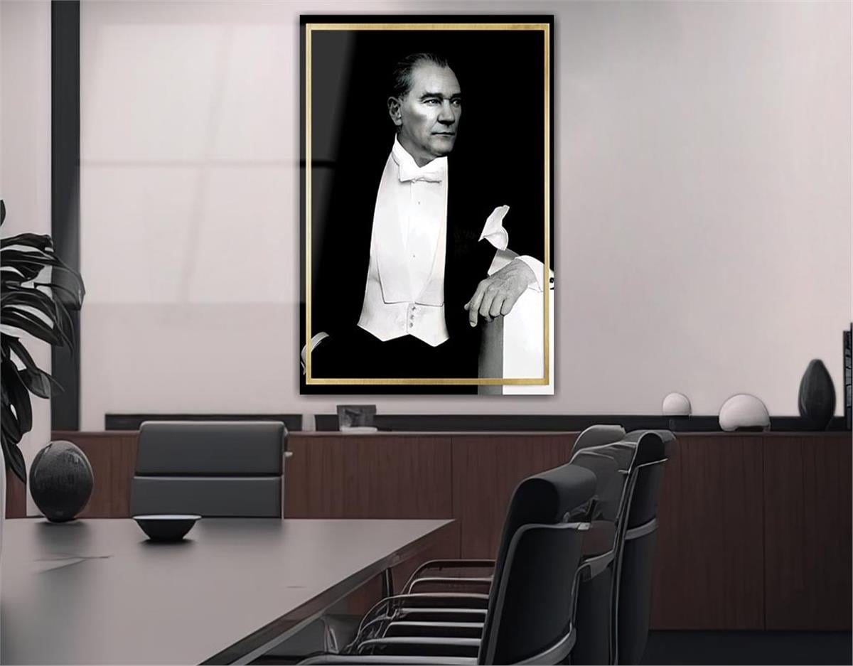 MUSTAFA KEMAL ATATÜRK GÖRSELLİ CAM TABLO