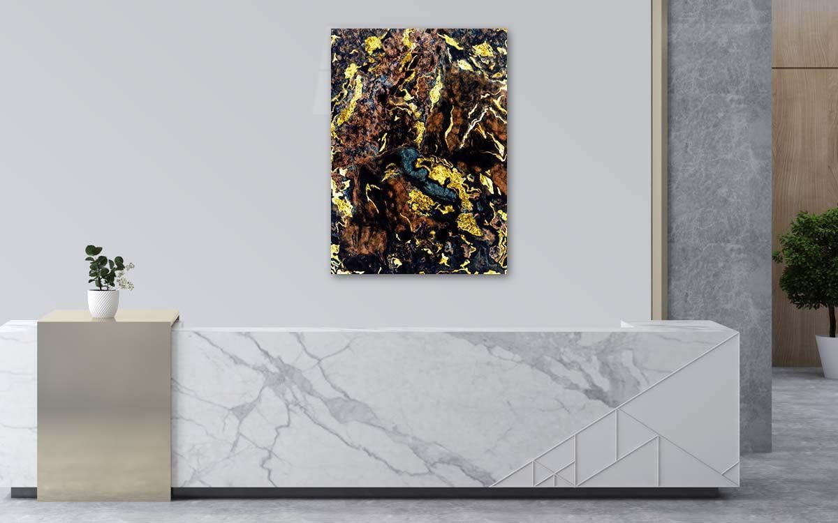 Dikey Sanat Temalı Cam Tablo 293