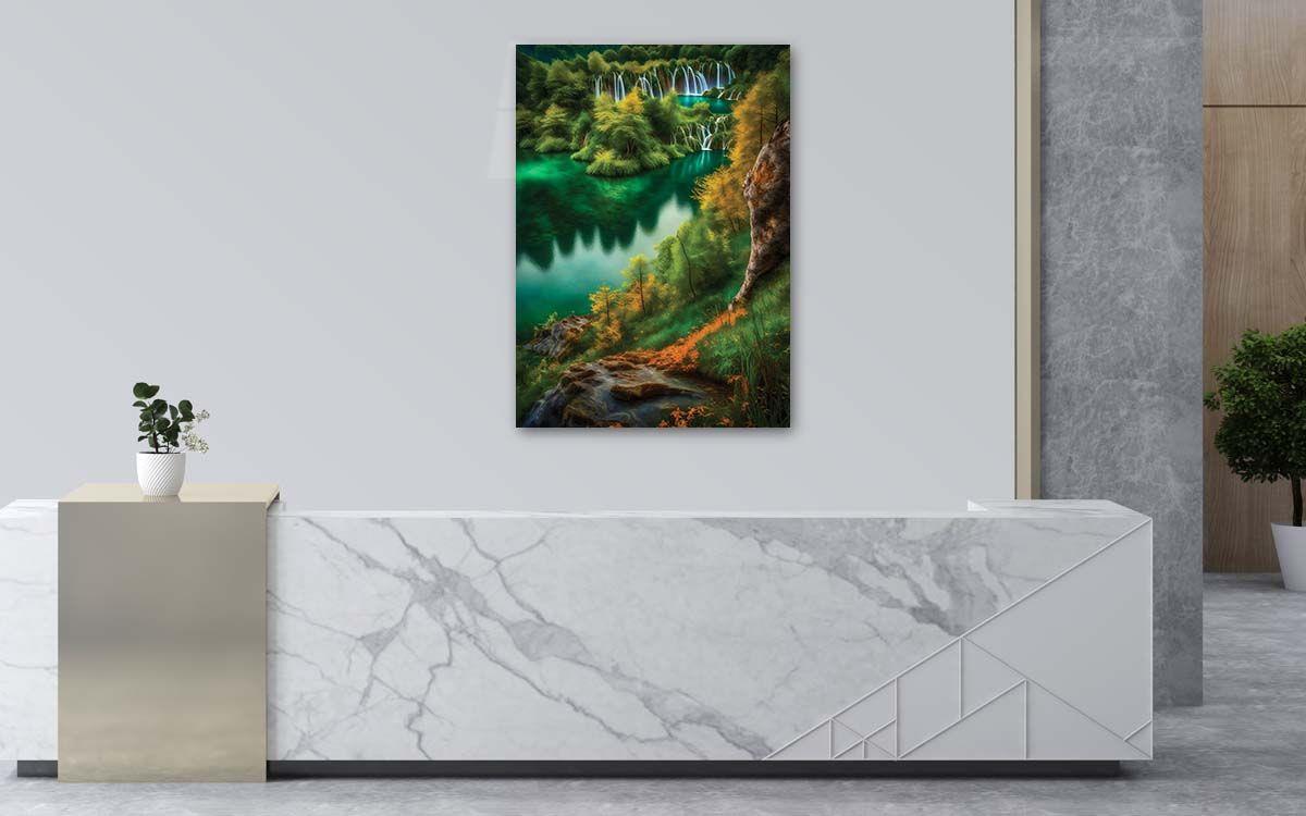 Dikey Sanat Temalı Cam Tablo 310