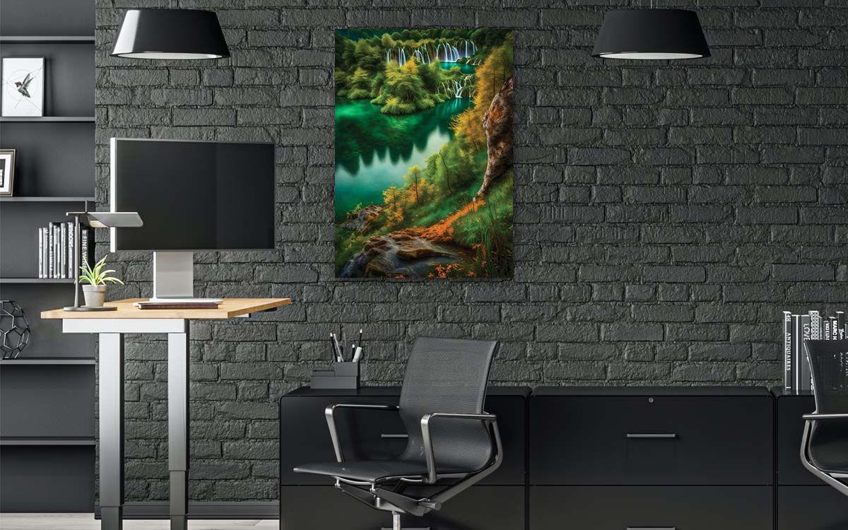 Dikey Sanat Temalı Cam Tablo 310