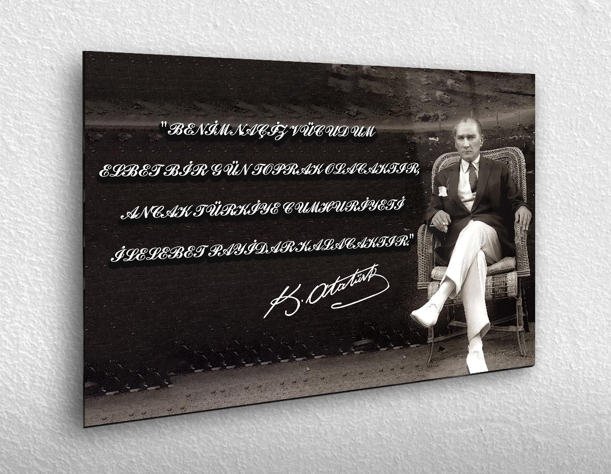 MUSTAFA KEMAL ATATÜRK CAM TABLO 